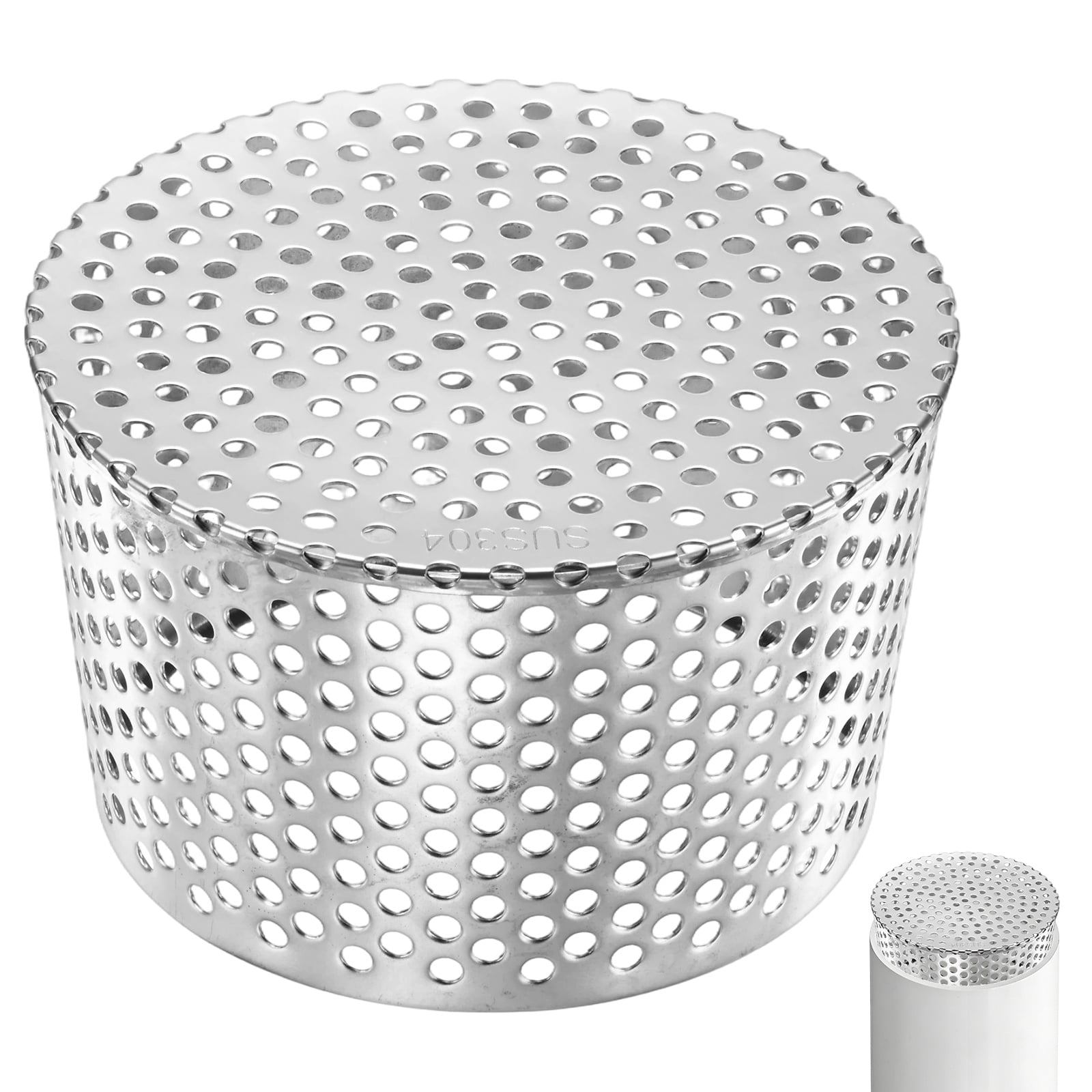 Uxcell 1-Pack Termination Mesh Screen Vent Covers, 5.71–5.04 Inch ID Stainless Steel Conical Exhaust Pipe Cover Strainer for Preventing Birds/Leaves from Entering