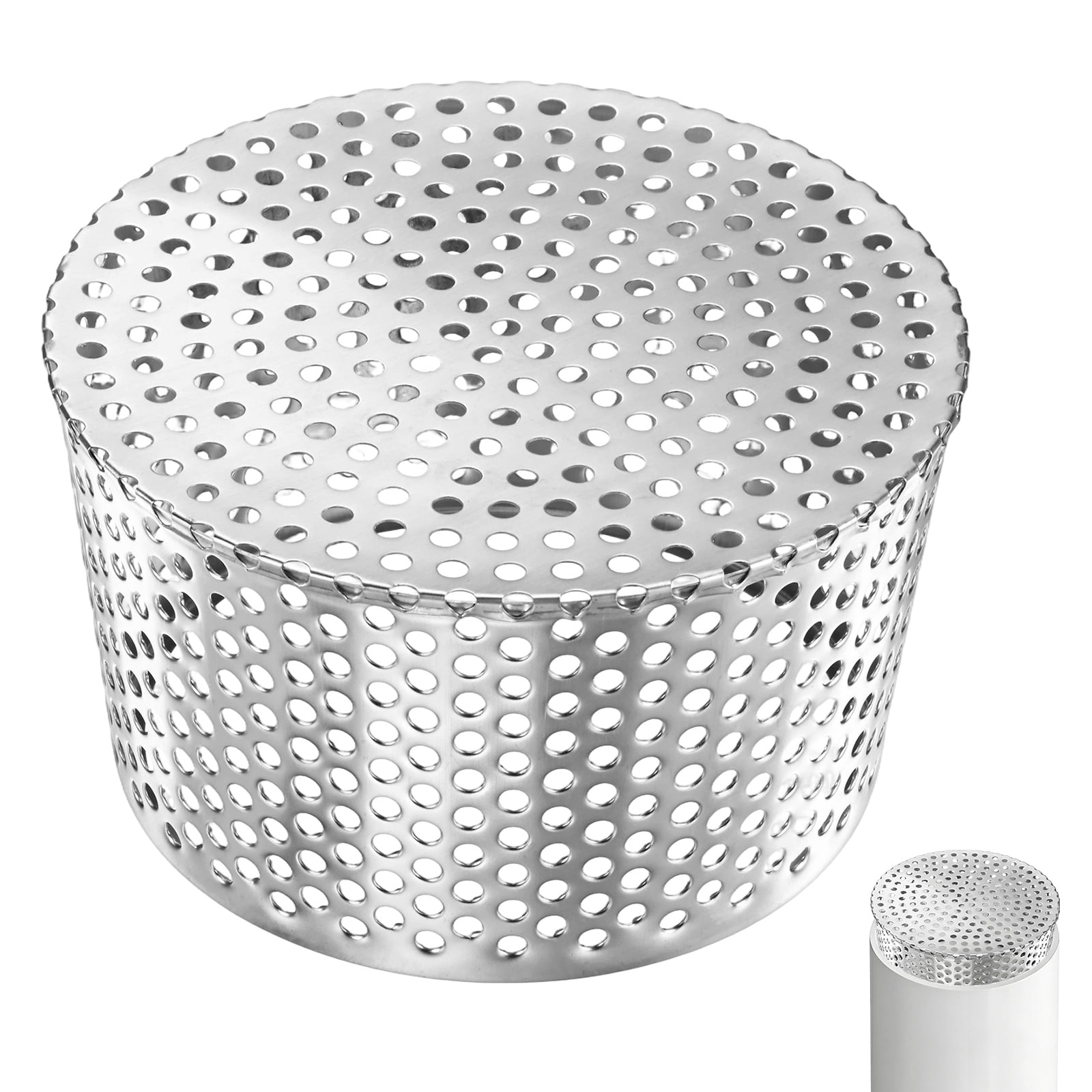 Uxcell 1-Pack Termination Mesh Screen Vent Covers, 6.3–5.55 Inch ID Stainless Steel Conical Exhaust Pipe Cover Strainer for Preventing Birds/Leaves from Entering