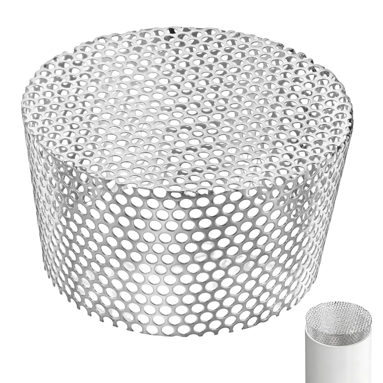 Uxcell 1-Pack Termination Mesh Screen Vent Covers, 7.1-6.1 Inch ID Stainless Steel Conical Exhaust Pipe Cover Strainer for Preventing Birds/Leaves from Entering