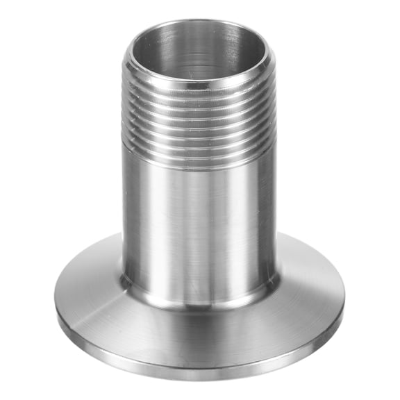 Uxcell 1-Pack Tri Sanitary 1.5 in Clamp Fittings to 3/4 in NTP Male Thread Stainless Steel Pipe Fitting Ferrule OD 50.5mm