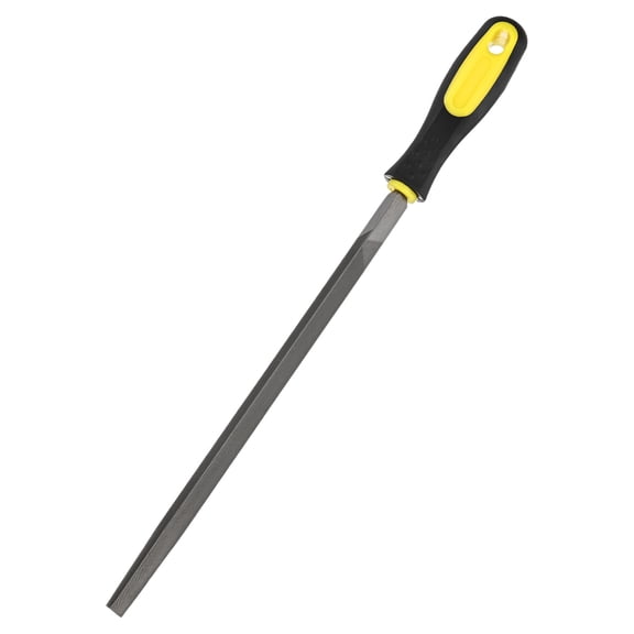 Uxcell 1-Pack Triangular Metal File 10 Inch, High Carbon Steel File Hand W Handle