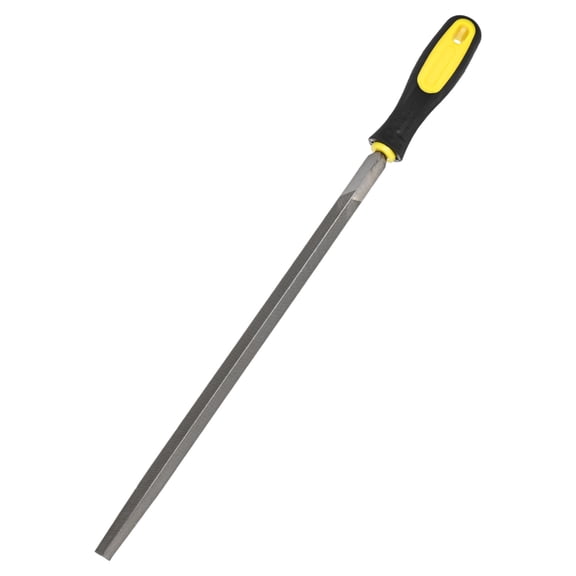 Uxcell 1-Pack Triangular Metal File 12 Inch, High Carbon Steel File Hand W Handle