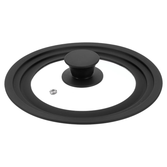 Uxcell 1 Pack Universal Lid for Pot Fit 6.5, 7, 8 Inch Diameter Cookware, Black