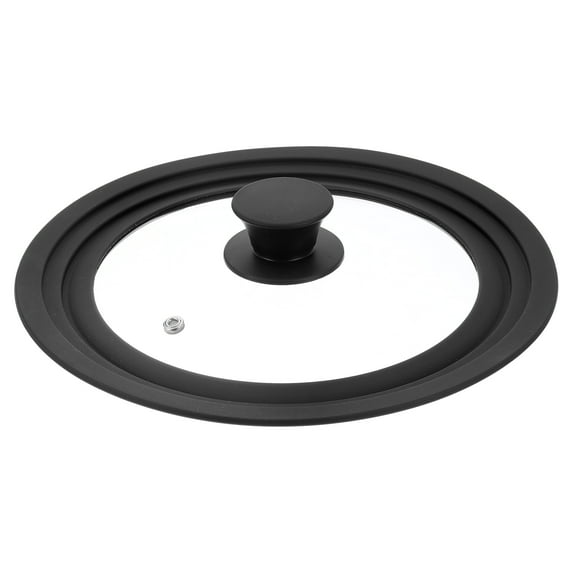 Uxcell 1 Pack Universal Lid for Pot Fit 8, 8.5, 9.5 Inch Diameter Cookware, Black