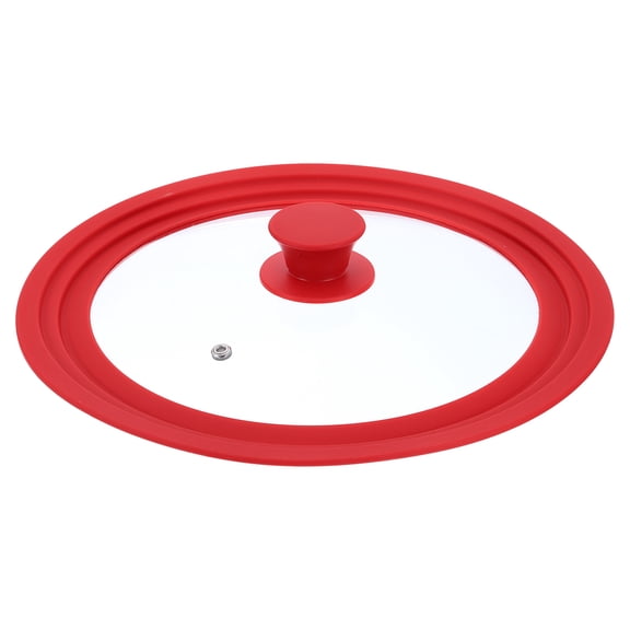 Uxcell 1 Pack Universal Lid for Pot Fit 9.5, 10, 11 Inch Diameter Cookware, Red