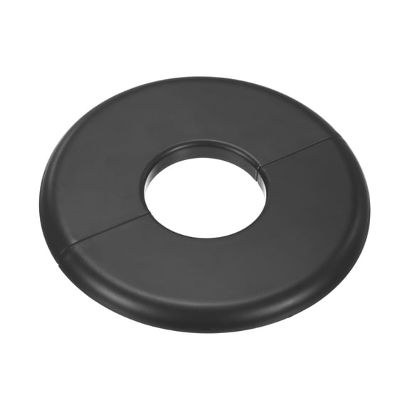 Uxcell 1-Pack Wall Split Flange, ABS Round Self-Adhesive Cover for 33mm/1.3in Dia Pipe [Black,6mm/0.24in H]