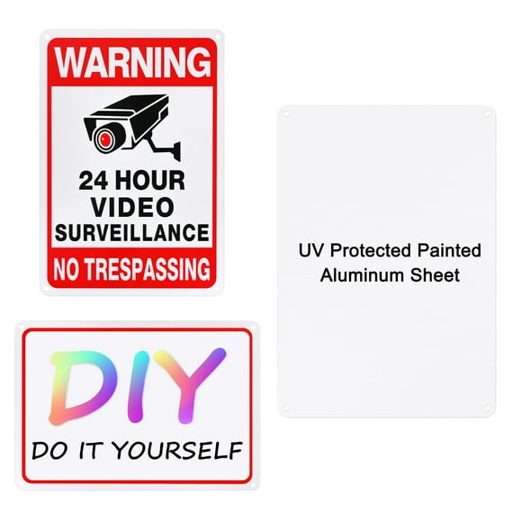 Uxcell 1-Pack White Blank Metal Signs 7x10 Inch Aluminum Blank Signs for Crafts/Yard/Outdoors Thick 0.03 Inch