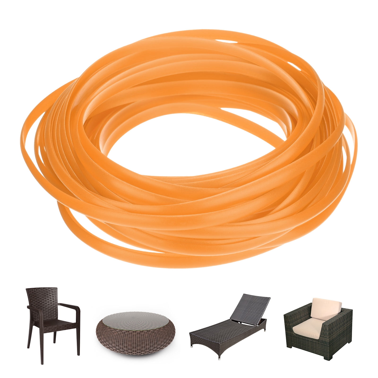 GORGECRAFT Plastic Rattan Wicker Roll - 32m (35 Yards) Brown, 8mm Wide For Furniture Repair, Weaving