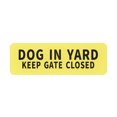 thumbnail image 1 of Uxcell 1 Pack Dog in Yard Keep Gate Closed 3x9" Black Letters on Gold Background, 1 of 7
