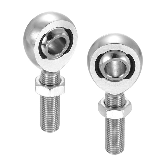 Uxcell (1 Pair) 3/8" Rod End Kit, Chrome Plated Steel Rod End Joint, Right & Left Hand Thread with Jam Nuts