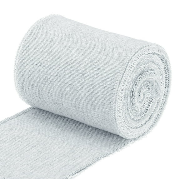 Uxcell 1 Pair Elastic Cuffs Ribbed Trims, 31.5" x 2.8" Cotton Knit Rib Stretch Cuff Sleeve for DIY Sewing, Light Grey
