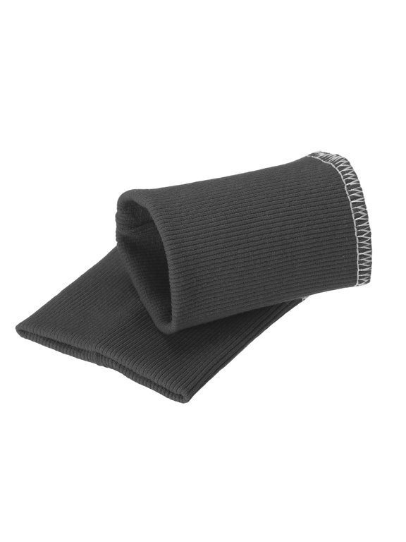 1 Pair Finished Knitted Ribbing Cuff, 3.7"x3.5" Cotton Tubular Sleeve Cuffs Replacement, Stretch Rib Knit Fabric for Hoodie Jackets Pants Sweater DIY Sewing Repair, Dark Grey