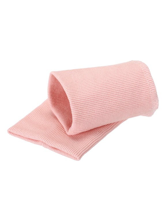 1 Pair Finished Knitted Ribbing Cuff, 3.7"x3.5" Cotton Tubular Sleeve Cuffs Replacement, Stretch Rib Knit Fabric for Hoodie Jackets Pants Sweater DIY Sewing Repair, Pink