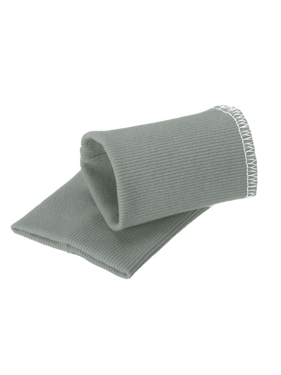 1 Pair Finished Knitted Ribbing Cuff, 3.7"x3.5" Cotton Tubular Sleeve Cuffs Replacement, Stretch Rib Knit Fabric for Hoodie Jackets Pants Sweater DIY Sewing Repair, Light Grey