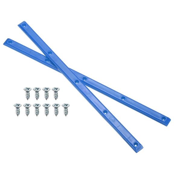 Uxcell 1 Pair Rib Bones Rails Stable and Flexible Skateboard Rails for Deck Blue