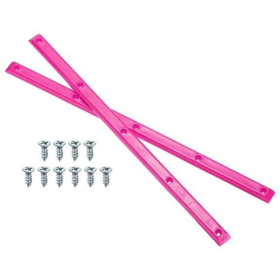 Uxcell 1 Pair Rib Bones Rails Stable and Flexible Skateboard Rails for Deck Pink