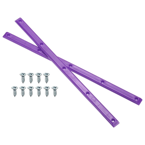 Uxcell 1 Pair Rib Bones Rails Stable and Flexible Skateboard Rails for Deck Purple