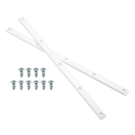 Uxcell 1 Pair Rib Bones Rails Stable and Flexible Skateboard Rails for Deck White