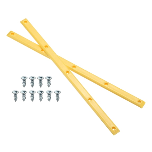Uxcell 1 Pair Rib Bones Rails Stable and Flexible Skateboard Rails for Deck Yellow