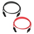 thumbnail image 1 of Uxcell 1 Pair Solar Panel Extension Cable, 14AWG 1000V Male to Female Waterproof Solar Extension Wire, Solar Panel Cable for RVs, Solar Panels, Photovoltaic Systems, Black&Red 6.6ft, 1 of 6
