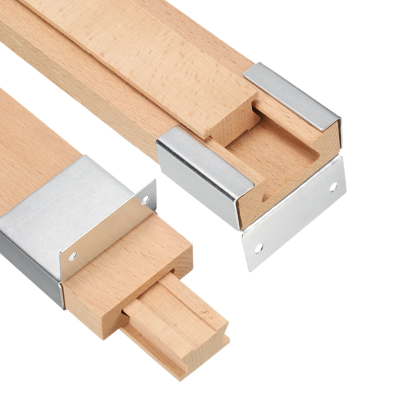 Uxcell 1 Set Wooden Drawer Slides With Metal Slide Glide Bracket Wood uxcell-1-set-wooden-drawer-slides-with-metal-slide-glide-bracket-wood