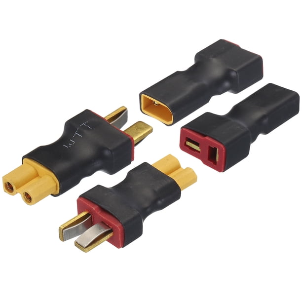 4pcs T-Plug To XT90 RC Connector Adapters - Deans Style Male/Female Converters For Batteries & ESCs