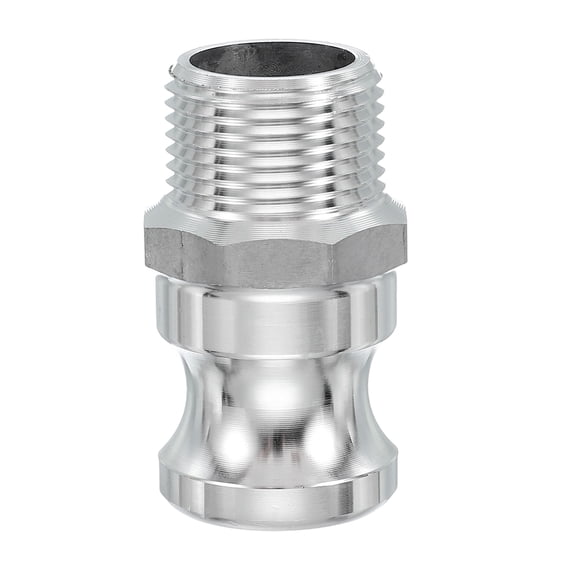 Uxcell 1 Pcs 1" Part F Female Adapter x Female Thread Cam Groove Hose Fittings Silver