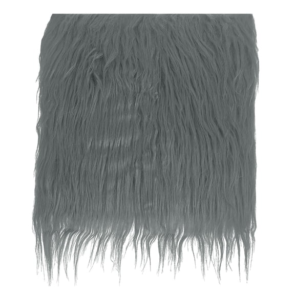 Uxcell 1 Pcs 10 x 10 Inch Plush Faux Fur Fabric Square Fluffy Faux Fur Patches Cuts, Dark Grey