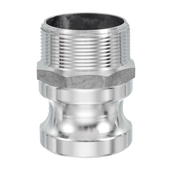 Uxcell 1 Pcs 2" Part F Female Adapter x Female Thread Cam Groove Hose Fittings Silver