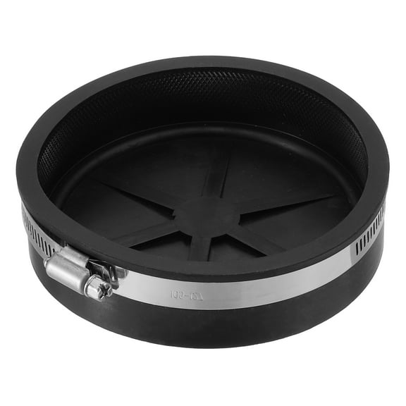 Uxcell 1Pcs 4 Inch Mechanical Test Pipe Cap Pipe Steel Plug Cover Black