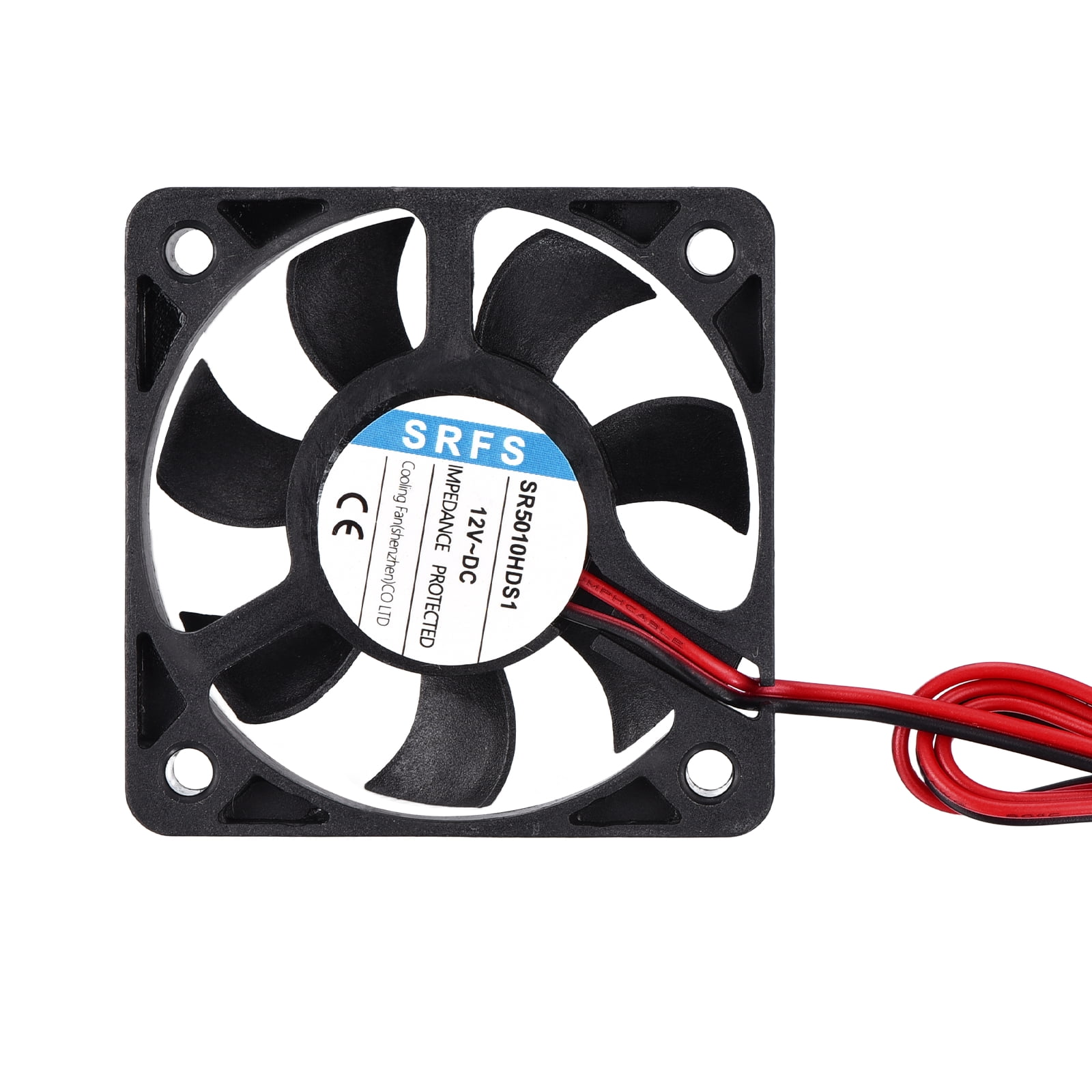 Uxcell 1 Pcs DC 12V Brushless Cooling Fan, SR5010HDS1 Double Ball ...