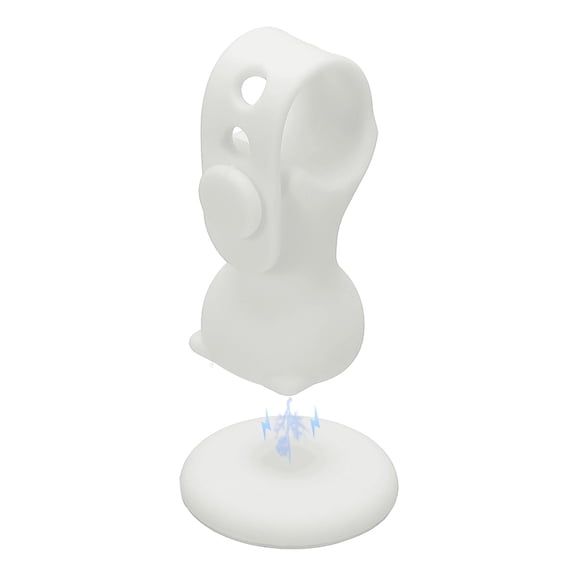 Uxcell 1 Pcs Doorstops, Silicone Magnetic Door Stopper New Adjustable Door Handle Bumper Pads for Wall Mount Home Bathroom Bedroom Shower Room Toilet Resistance Silent, White