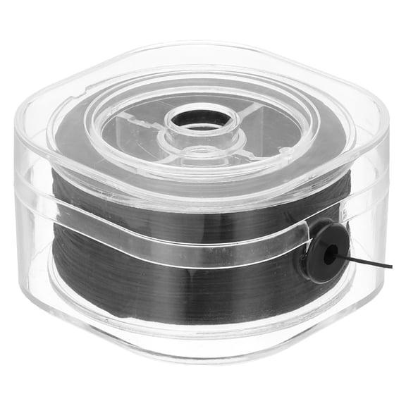 Uxcell 1 Pcs Flat Stretchy Bracelet Strings, 0.8mm 109 Yards Crystal Elastic Thread Cord with Organizing Case, Black