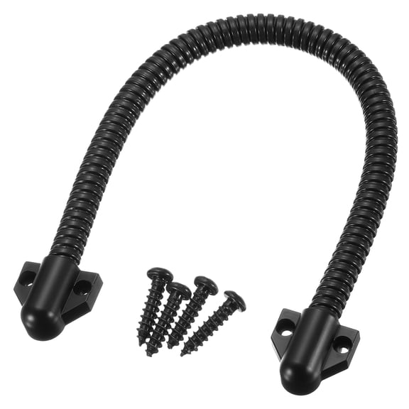Uxcell 1 Pcs Flexible Door Loop Wire Protection Sleeving Armored Door Lock Wire Conduit with Ends 450mm x 9.5mm