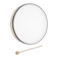 thumbnail image 1 of Uxcell 1 Pcs Hand Drum Music Percussion 10 Inch Wood Frame Drum Set with Drum Stick Musical Instrument for Musical Education Home Party Performance Supplies (Wood Color), 1 of 6