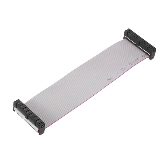 Uxcell 1 Pcs IDC Connector Flat Ribbon Cable, 30 Pins 2.54mm Pitch 15cm Length FC to FC Dual Female Connector Flat Ribbon Cable Wire for Industrial Electronics, Grey