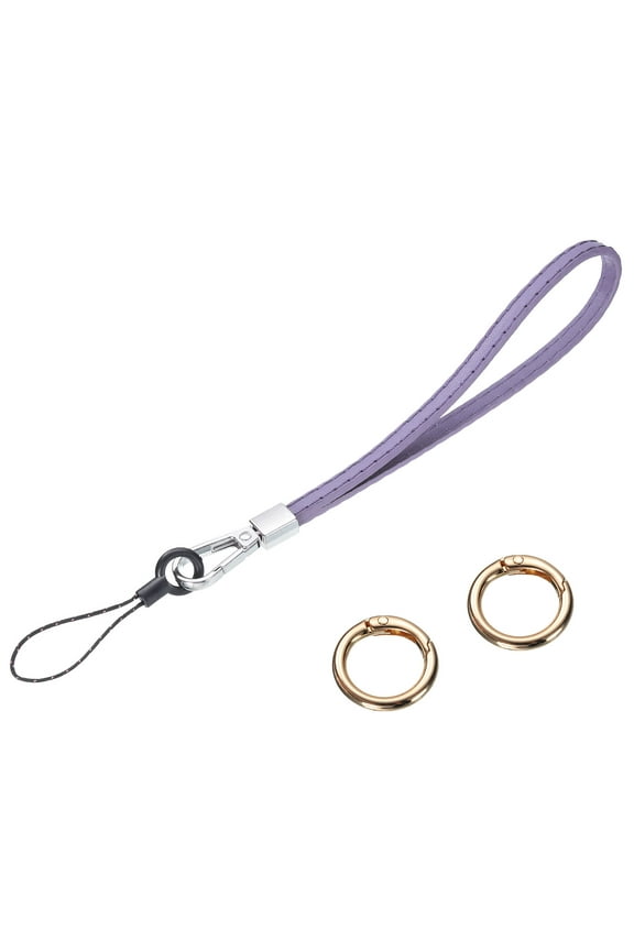 Leather Wristlet Strap Wrist Lanyard Straps for Clutch Cellphone Keychain Wallet Purse, Light Purple