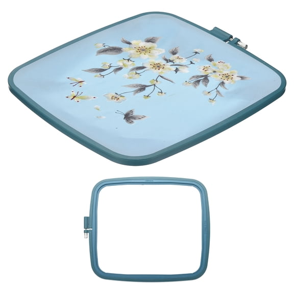 Uxcell 1 Pcs Square Embroidery Hoops Square Cross Stitch Hoops Frames ABS Plastic Embroidery Hoops for DIY, Dark Blue
