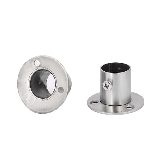 Uxcell 1" Pipe Dia Metal Wardrobe Rail Brackets Support, 2 Pack