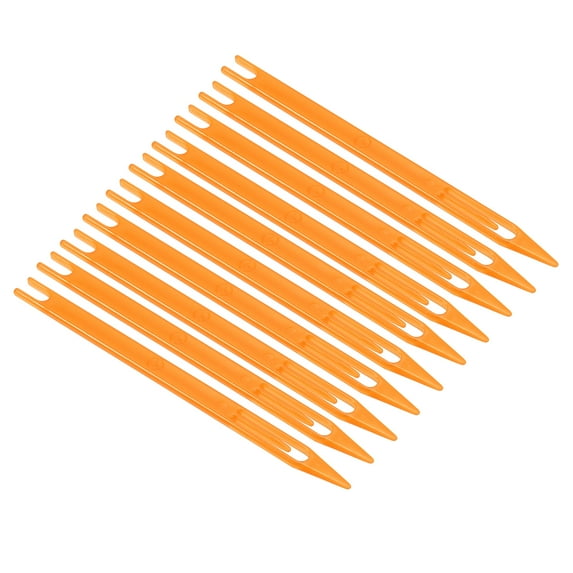 Uxcell 1# Plastic Netting Needle Shuttles Net Repair Mending Tool, Orange 15 Pack