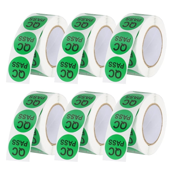 Uxcell QC Pass Labels, Inventory Quality Control Stickers for Shipping 6