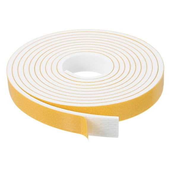 Uxcell 1 Roll 1/2"x 1/8"x 6.56 Ft Weather Stripping Door Seal Strip Foam Tape