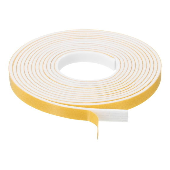 Uxcell 1 Roll 1/4"x 1/16"x 6.56ft Weather Stripping Door Seal Strip Foam Tape