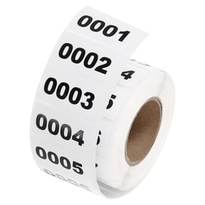 Uxcell 1 Roll Inventory Number Sticker, 0001-1000 Consecutive Numbered Labels Self Adhesive Labels Tag(1.6x0.8 Inch)