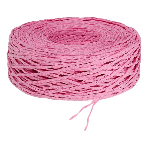 Uxcell 1 Roll Raffia Ribbon, 109 Yard Paper Twine String for Festival Gifts Wrapping, Pink