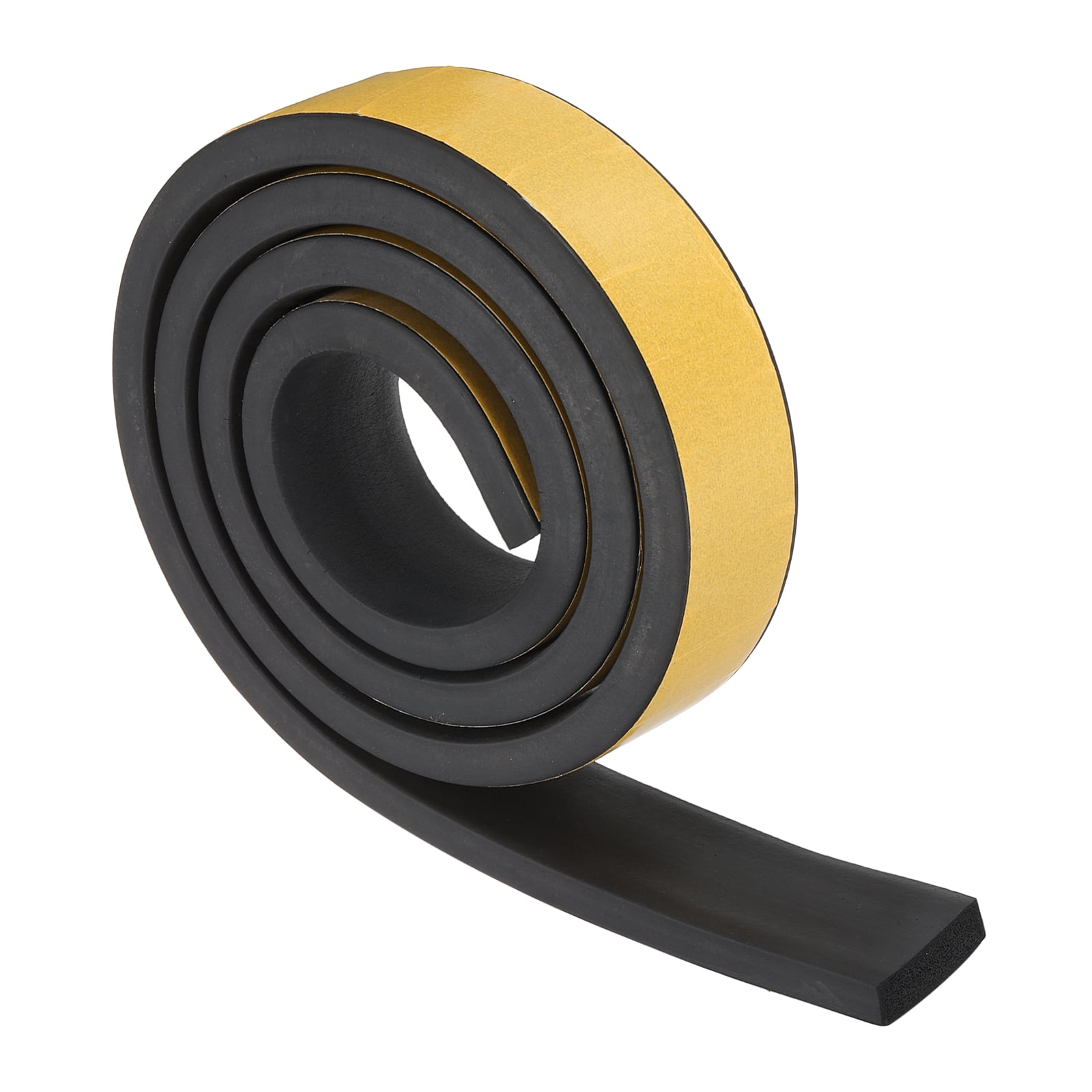 Uxcell 1 Roll Total 6.6Ft 2"W x 5/8"T EPDM Weather Stripping Door Seal , Black