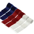 thumbnail image 1 of Uxcell 6 Roll Velvet Ribbon, 1.5 Inch x 1 Yard Silk Frayed Ribbon, Dark Blue/Orange/White, 1 of 5