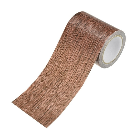 Uxcell 1-Roll Wood Grain Repair Tape, 2.24inch x 15ft Self-Adhesive Wood Floor Tape, Realistic Textured Repair [Light Wine Red]