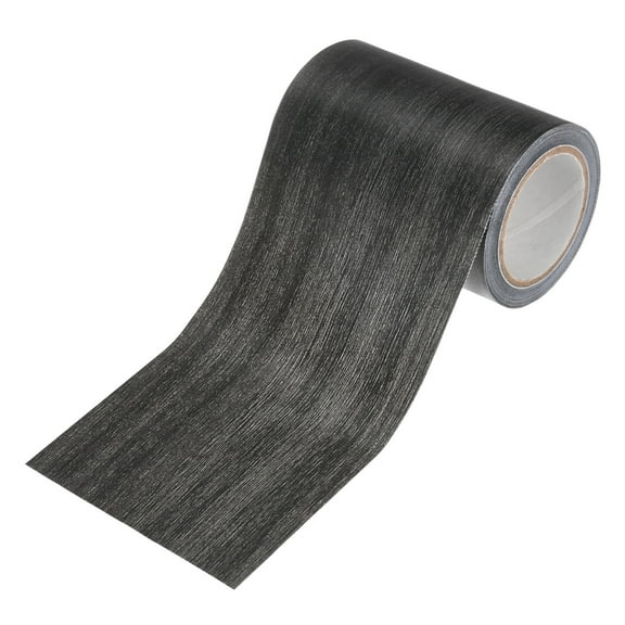 Uxcell 1-Roll Wood Grain Repair Tape, 3.15inch x 15ft Self-Adhesive Wood Floor Tape, Realistic Textured Repair [Ebony Wood]