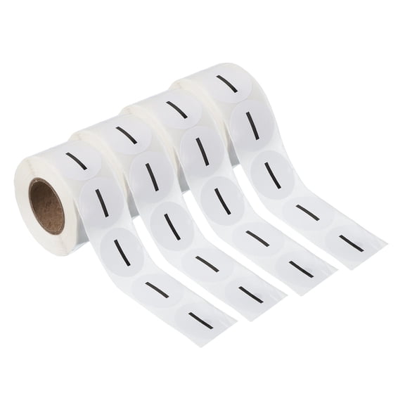 Uxcell 1" Round Letter I Stickers, Self-Adhesive Alphabet Stickers for Organization Storage Inventory 4 Rolls